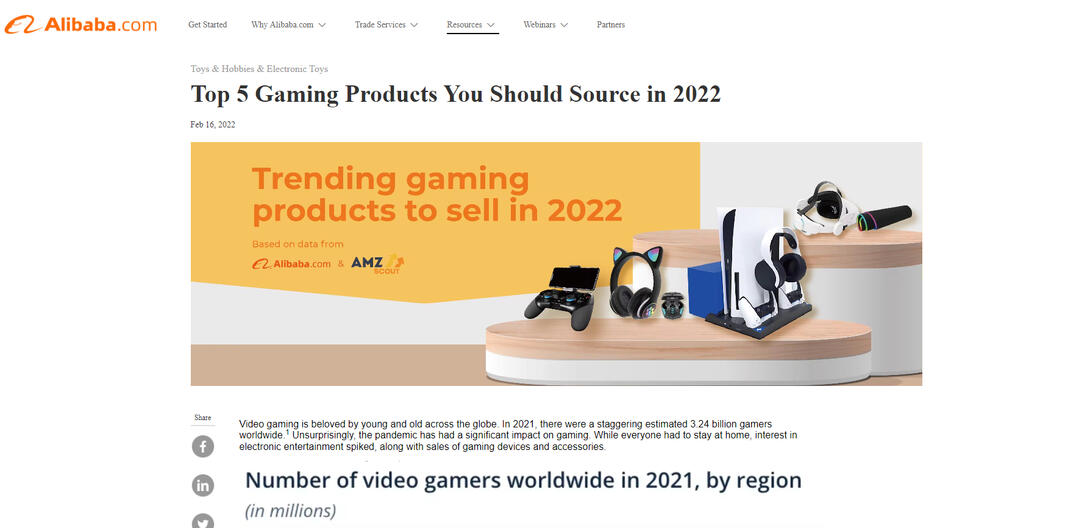 Top 5 Gaming Products You Should Source in 2022